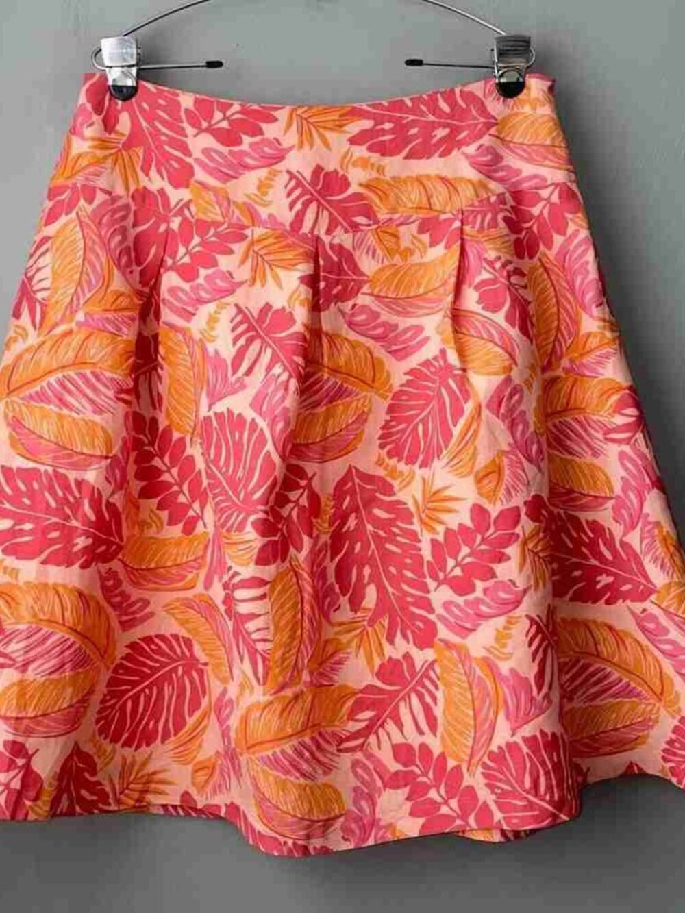 Mirror Image Womens Size Large Tropical Floral Skirt Swing Full Vacation Resort
